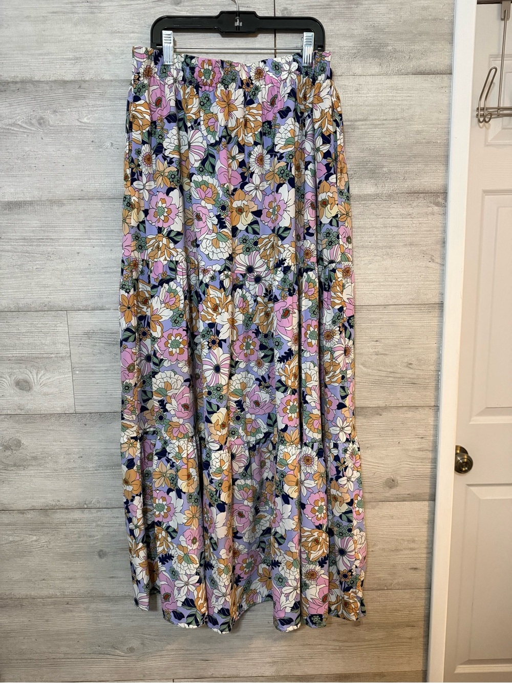 Floral Maxi Skirt Lightweight Size Large